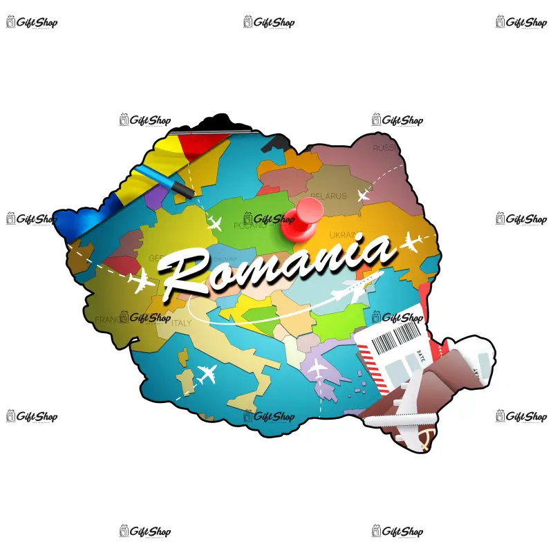 Harta, romania, magnet frigider mgs012